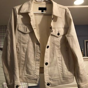 J Crew White Jean Jacket